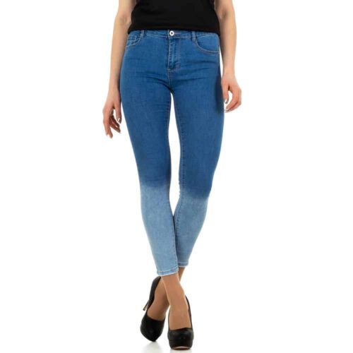 Dámske rifle slim fit basic sexy fashion D700 double blue - Image 3