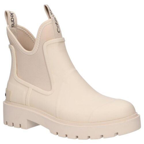 CALVIN KLEIN jeans GUMÁKY Mid Rainboot Chelsea YW0YW01034 Eggshell