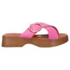 OH MY SANDALS kožené dámske šľapky na platforme Pink