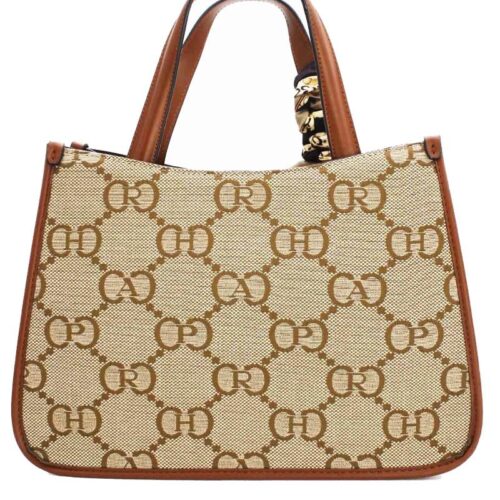 Monogram Tote Bag kabelka so satkou 5619 Coffee 1