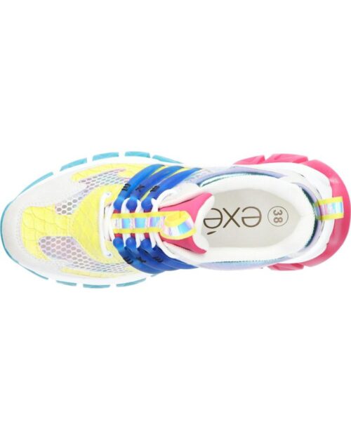 exe shoes tenisky damske EXE 23EX08 1 PU BLUE BEIGE 2