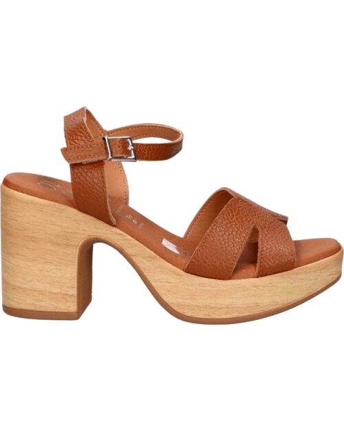 OH MY SANDALS dámske sandále DOYA kožené drevaky brown