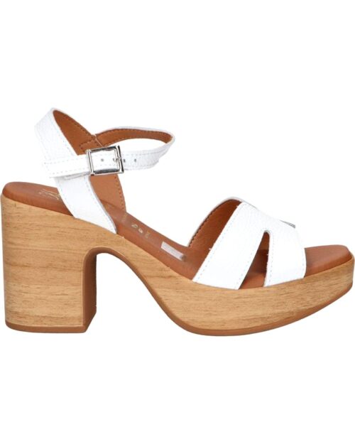 OH MY SANDALS dámske sandále DOYA kožené drevaky biele