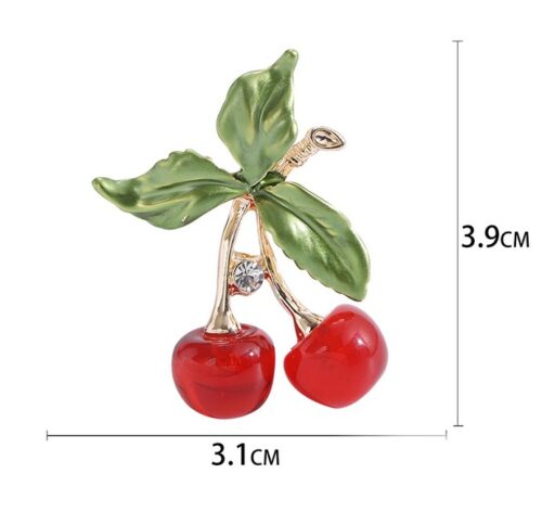Brošňa Čerešne cherry fashion 3D