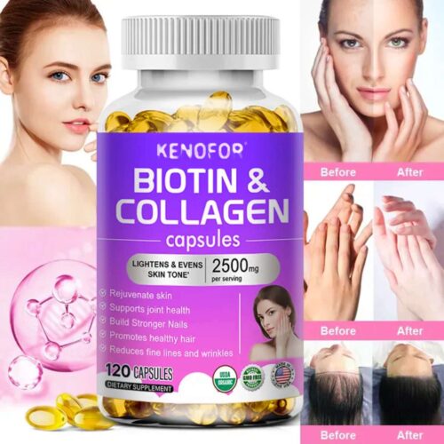 Biotin and Collagen Anti Aging Hair Skin and Nails Capsules