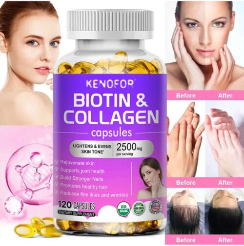 Biotin and Collagen Anti Aging Hair Skin and Nails Capsules