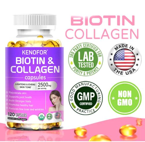 Biotin and Collagen Anti Aging Hair Skin and Nails Capsules