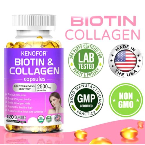 Biotin and Collagen Anti Aging Hair Skin and Nails Capsules