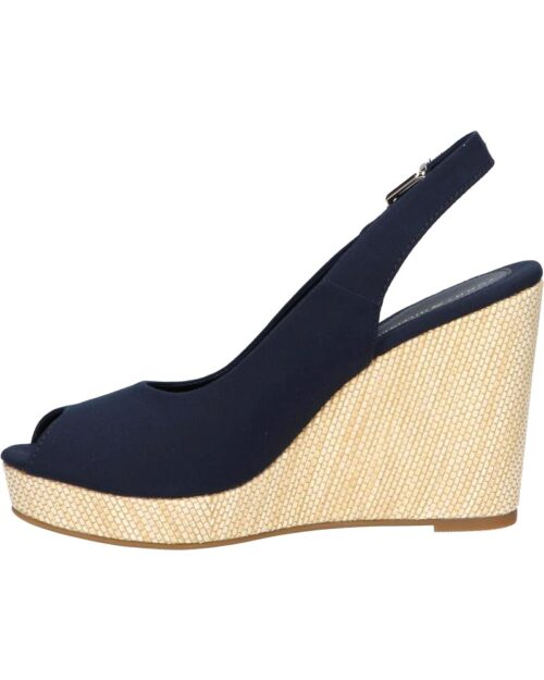 WOMAN SANDALS TOMMY HILFIGER FW0FW04789 ICONIC ELENA SLING BACK WEDGE BLUE 1