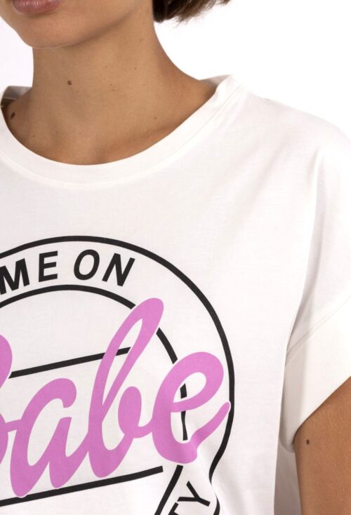 BABE PRINTED T SHIRT tricko italy white 1