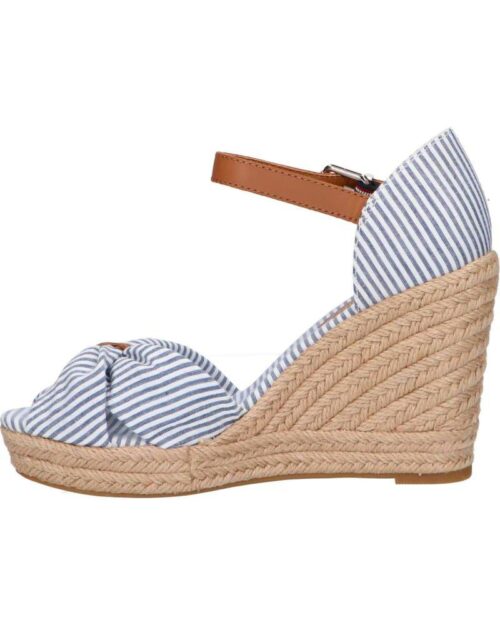 WOMAN SANDALS TOMMY HILFIGER FW0FW07160 SEERSUCKER HIGH WEDGE 0J8 SEERSUCKER SOOTHING blue 1