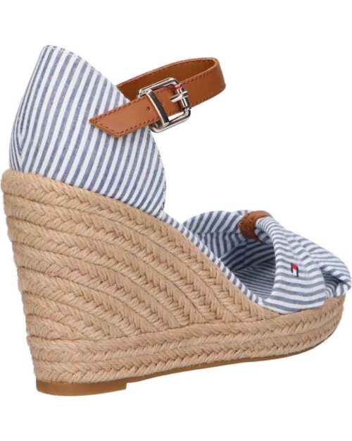 WOMAN SANDALS TOMMY HILFIGER FW0FW07160 SEERSUCKER HIGH WEDGE 0J8 SEERSUCKER SOOTHING blue 2