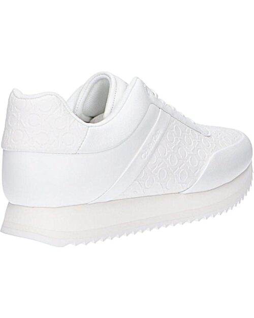 WOMAN TRAINERS CALVIN KLEIN HW0HW02215 RUNNER LACE YBR WHITE 2