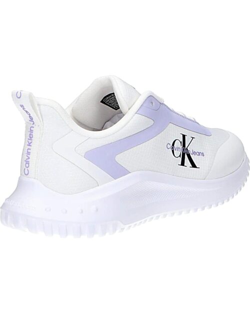 WOMAN TRAINERS CALVIN KLEIN YW0YW01442 EVA RUNNER LOW 0LF BRIGHT WHITE PASTEL LILA 2