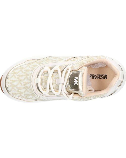 Woman and girl Trainers MICHAEL KORS MK101142 OLYMPIA VANILLA GLITTER PALE GOLD damske tenisky 3