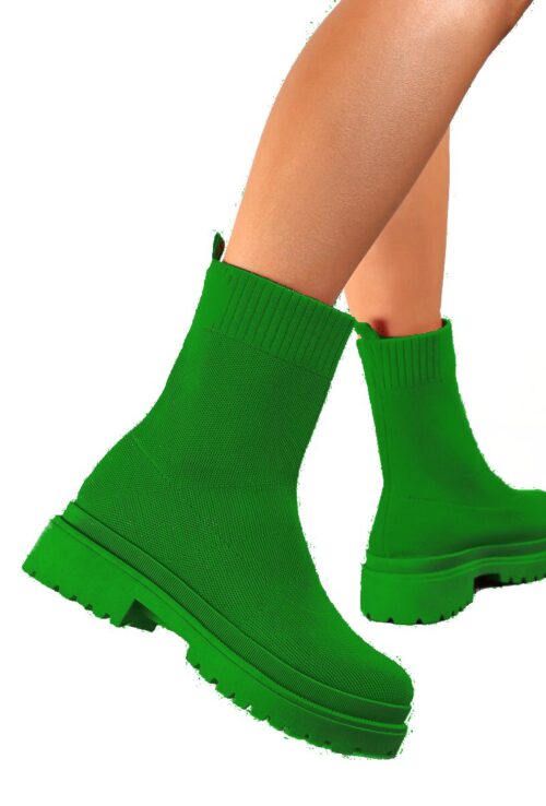 clenkove ponozkove cizmy socks a 35 zelene green