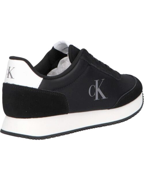 Woman Trainers CALVIN KLEIN YW0YW01615 RUNNER LACEUP 0GM BLACK BRIGHT WHITE 2