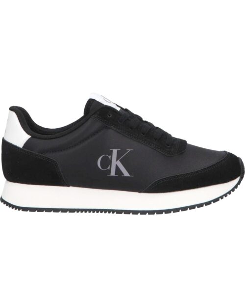 Woman Trainers CALVIN KLEIN YW0YW01615 RUNNER LACEUP 0GM BLACK-BRIGHT WHITE