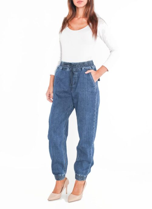 elasticke rifle jeans Jeans with elastic miss hg6029