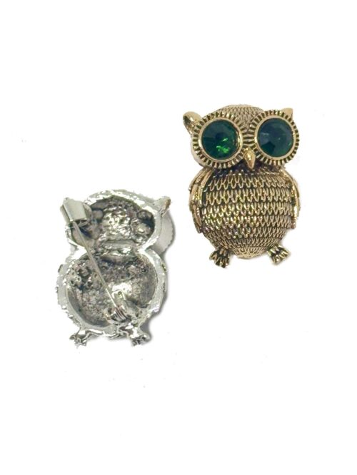 Brošňa Sova Owl Nature retro patine antique